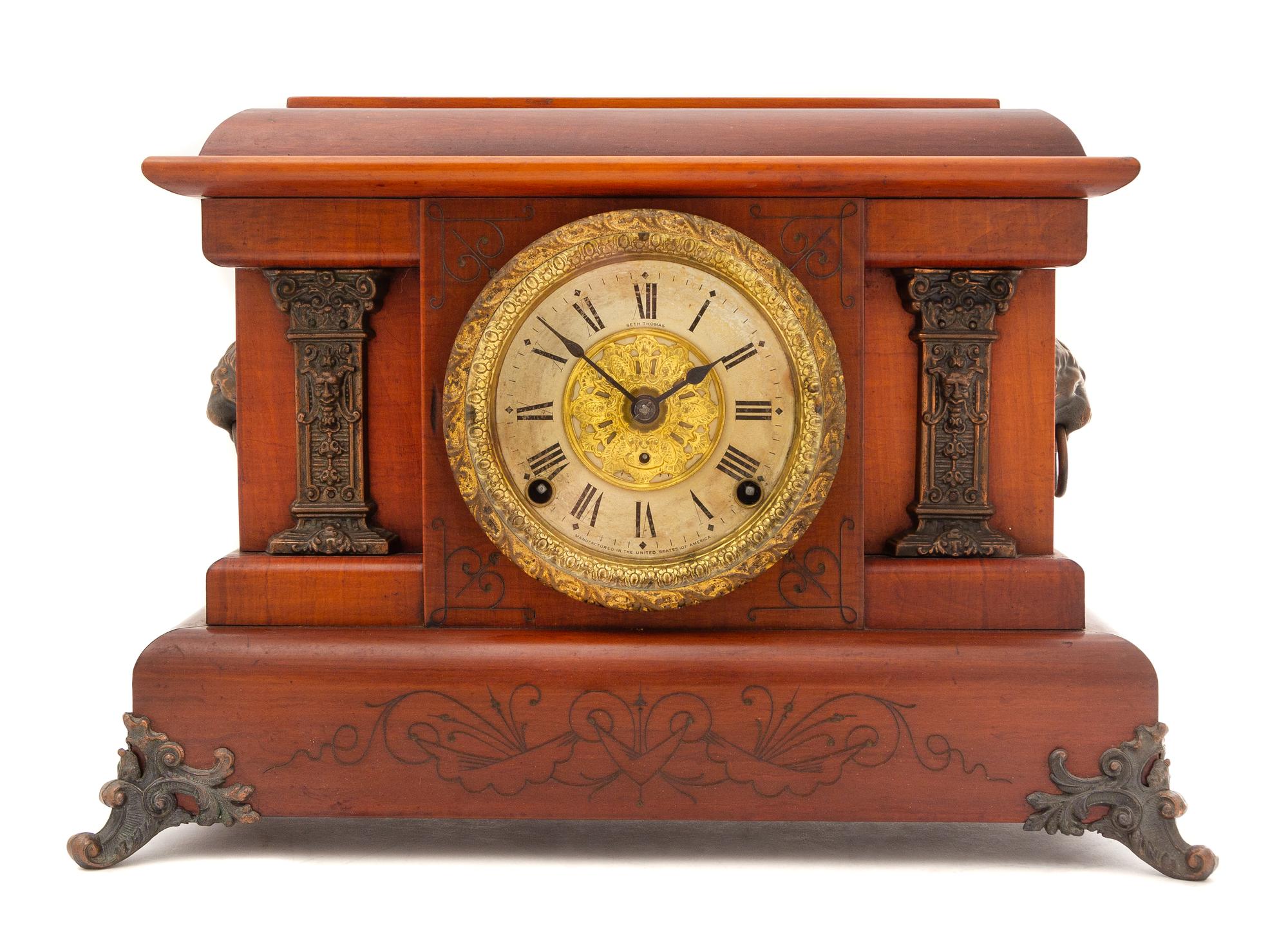 An American Cherry Mantel Clock