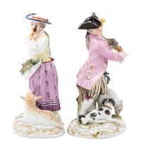 A Pair of Meissen Porcelain Figures