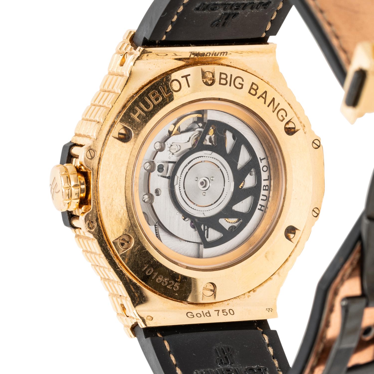 HUBLOT, 'BIG BANG CAVIAR' 18K ROSE GOLD AND DIAMOND DATE WATCH, BOX
