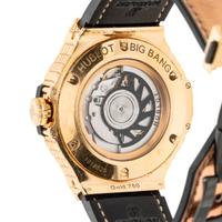 HUBLOT, 'BIG BANG CAVIAR' 18K ROSE GOLD AND DIAMOND DATE WATCH, BOX