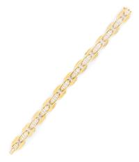 An 18 Karat Yellow Gold and Diamond Bracelet, 32.40 dwts.