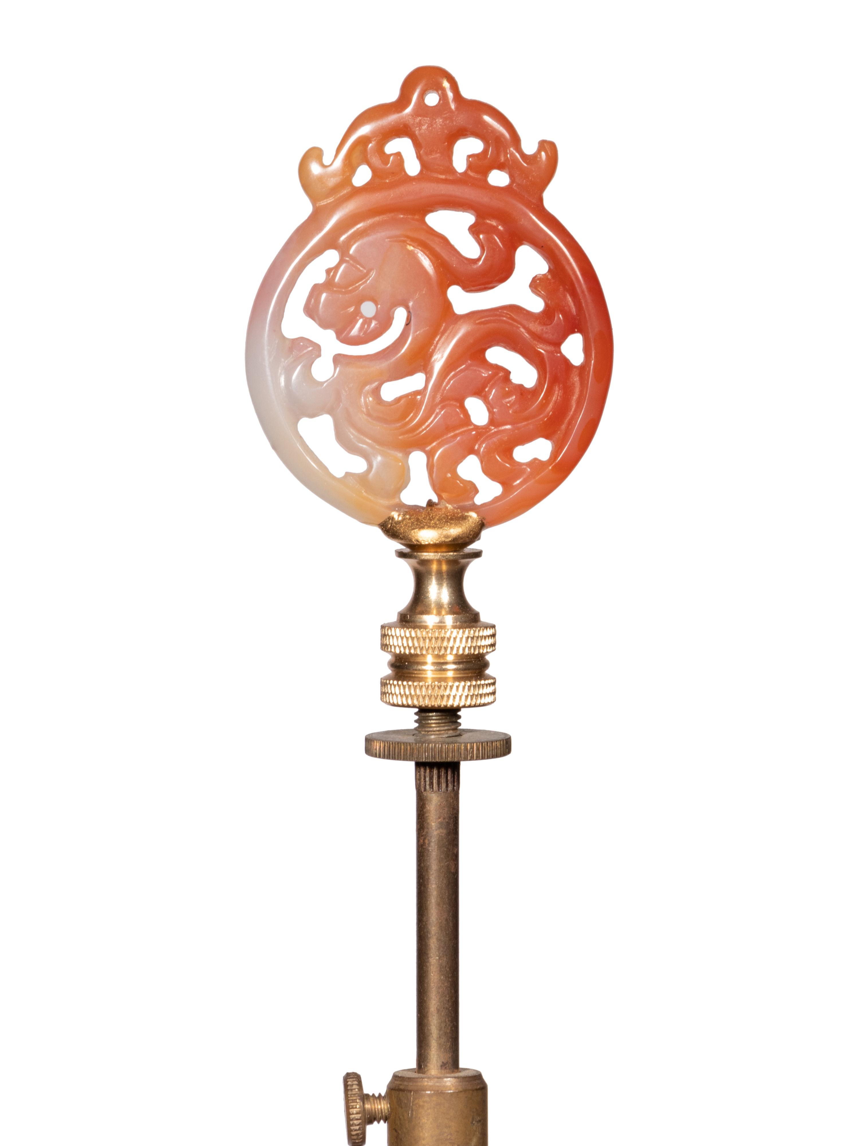 A French Painted Glass Vase Mounted as a Lamp