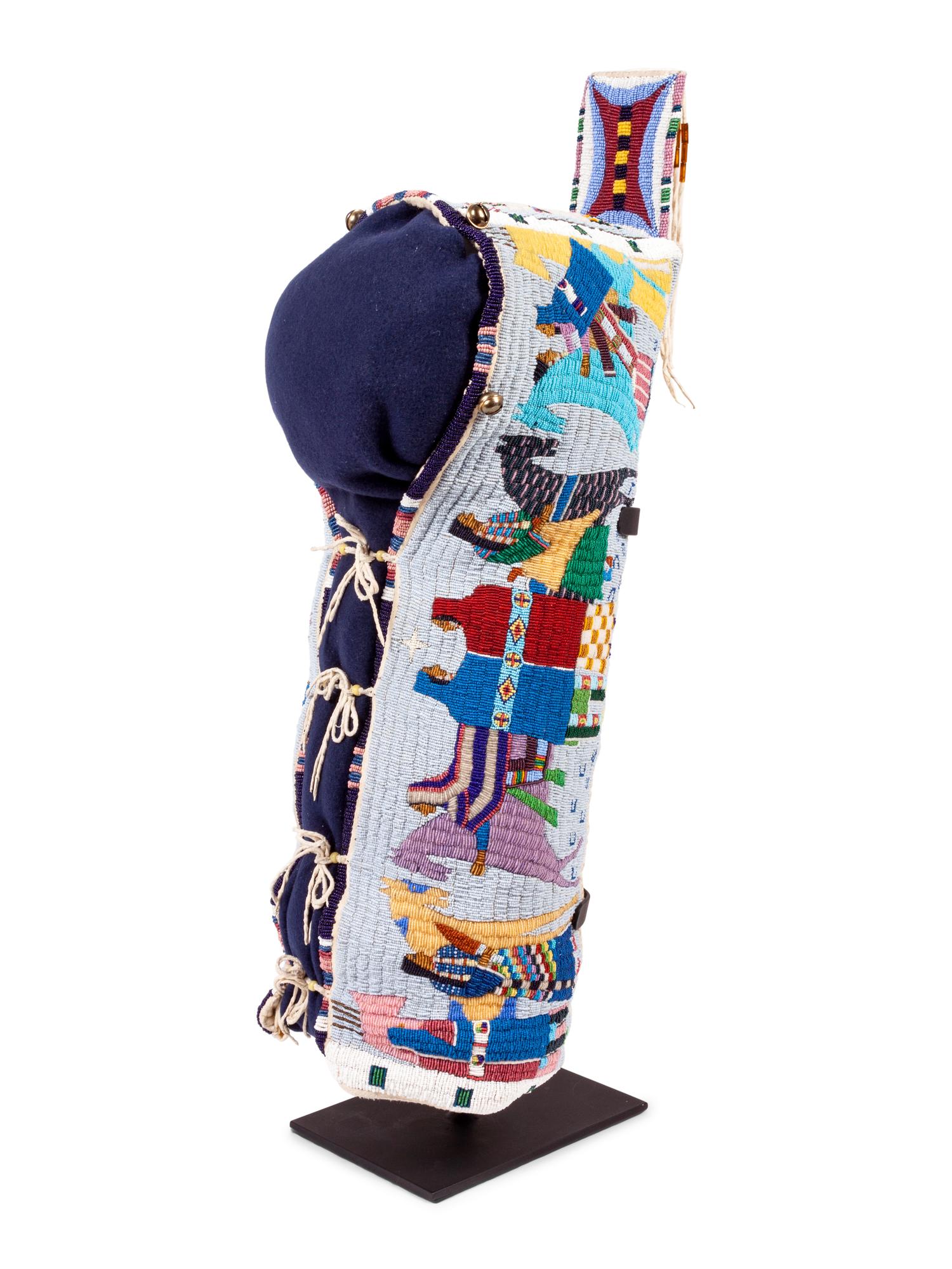 Pictorial Beaded Cradle, 2005-2006