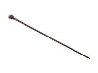 An English Silver and Glass Mounted Carved Wood Automaton Monkey Walking Stick