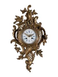 A French Gilt Bronze Cartel Clock