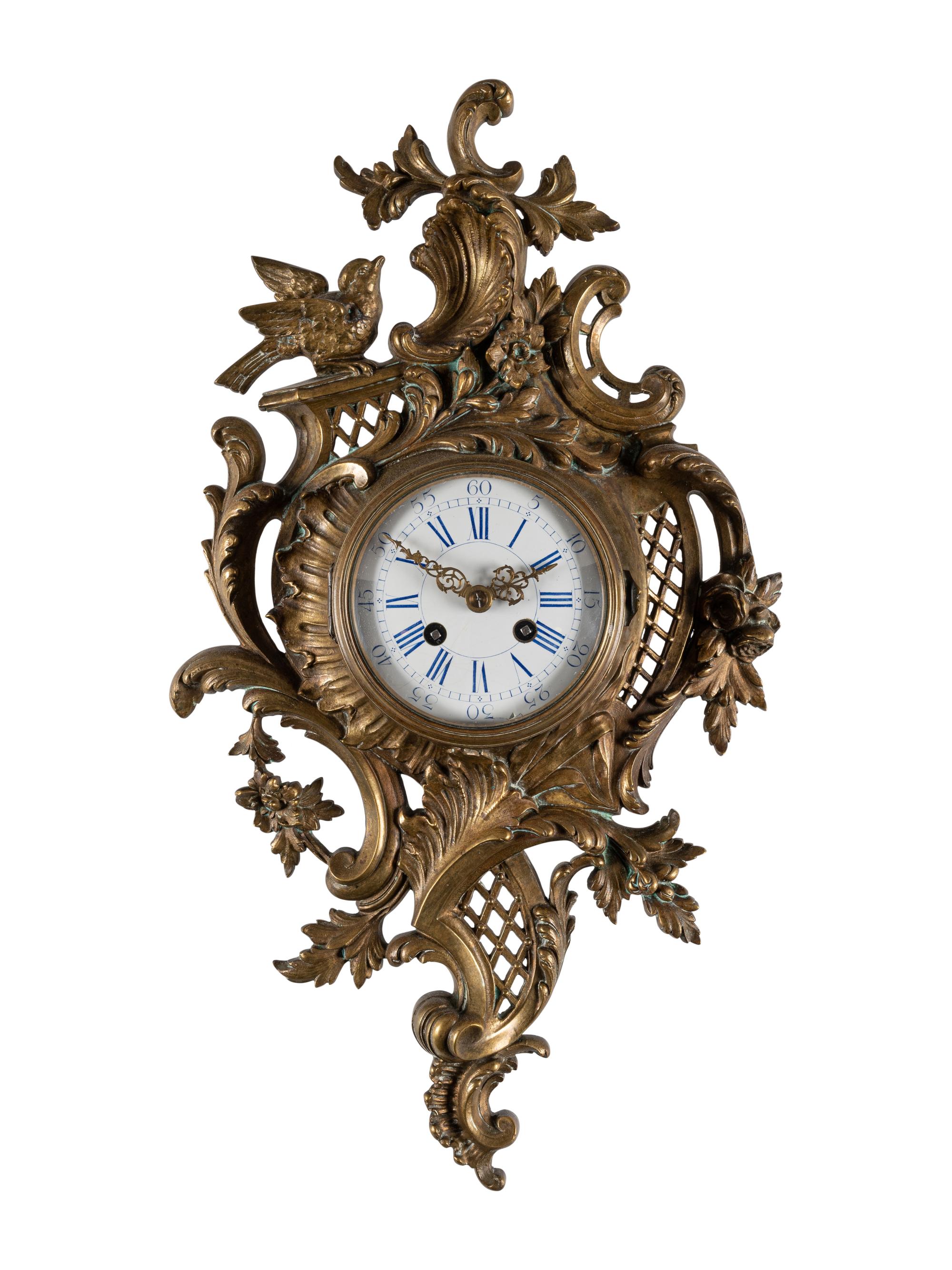 A French Gilt Bronze Cartel Clock