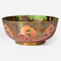 A Wedgwood Flame Fairyland Lustre Imperial Bowl UK, circa 1925