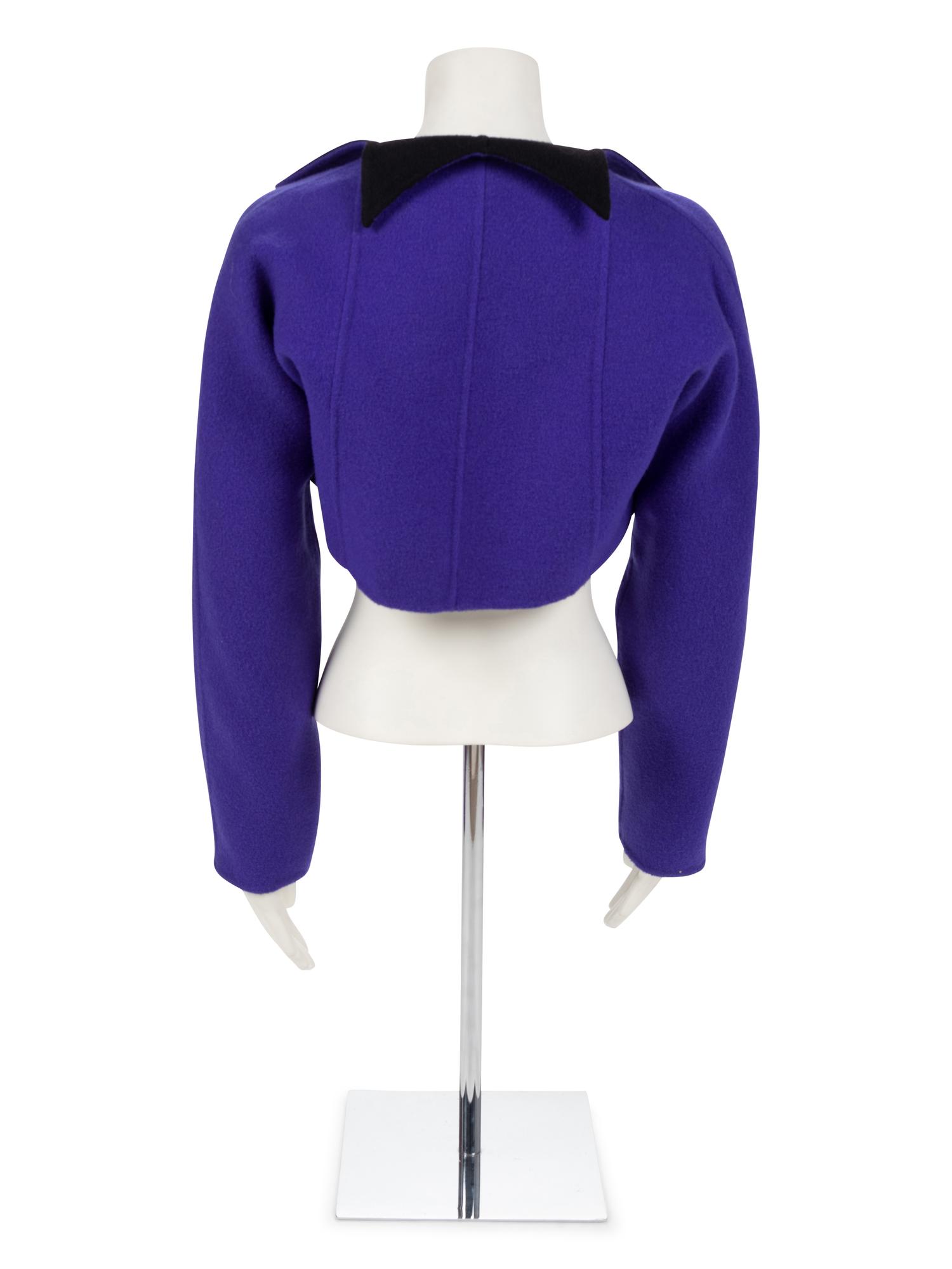 Geoffrey Beene Blue and Black Bolero, Fall 1997