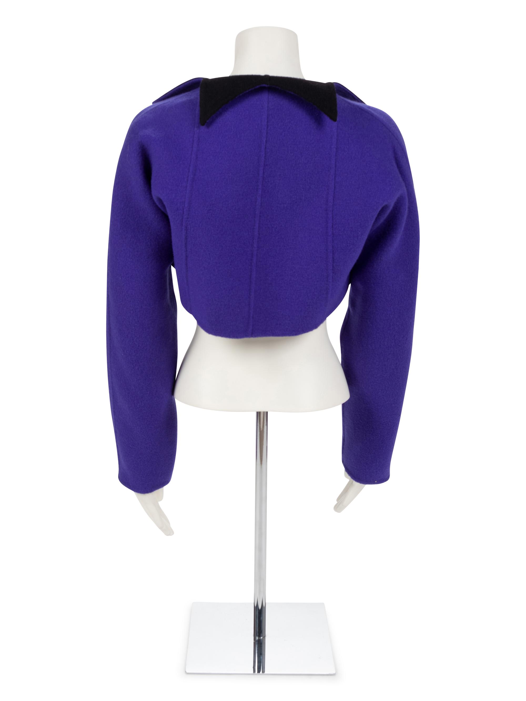 Geoffrey Beene Blue and Black Bolero, Fall 1997