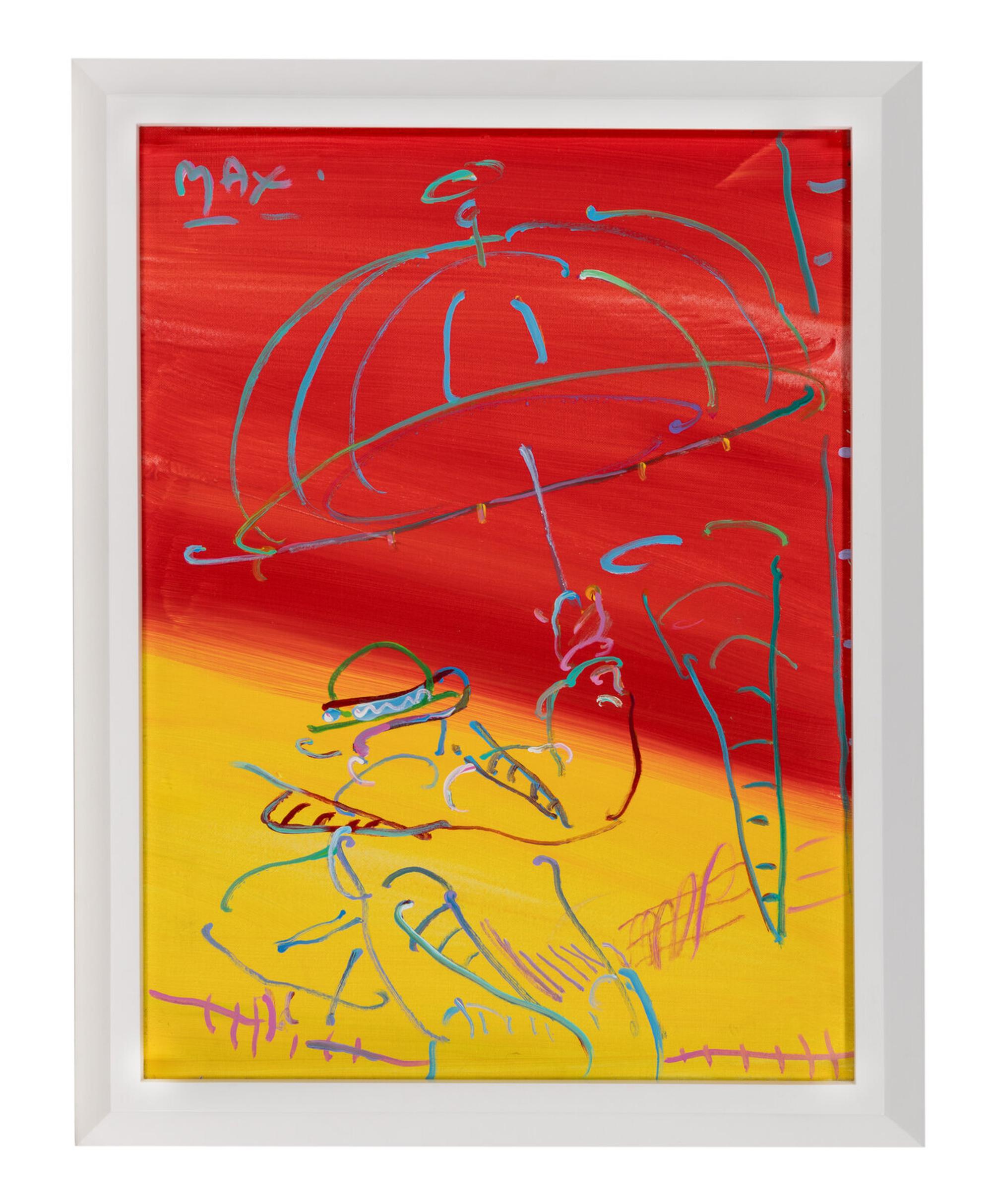 Zero Series, Version II, #4, 1990 and Man with Umbrella, 1988 (two works)