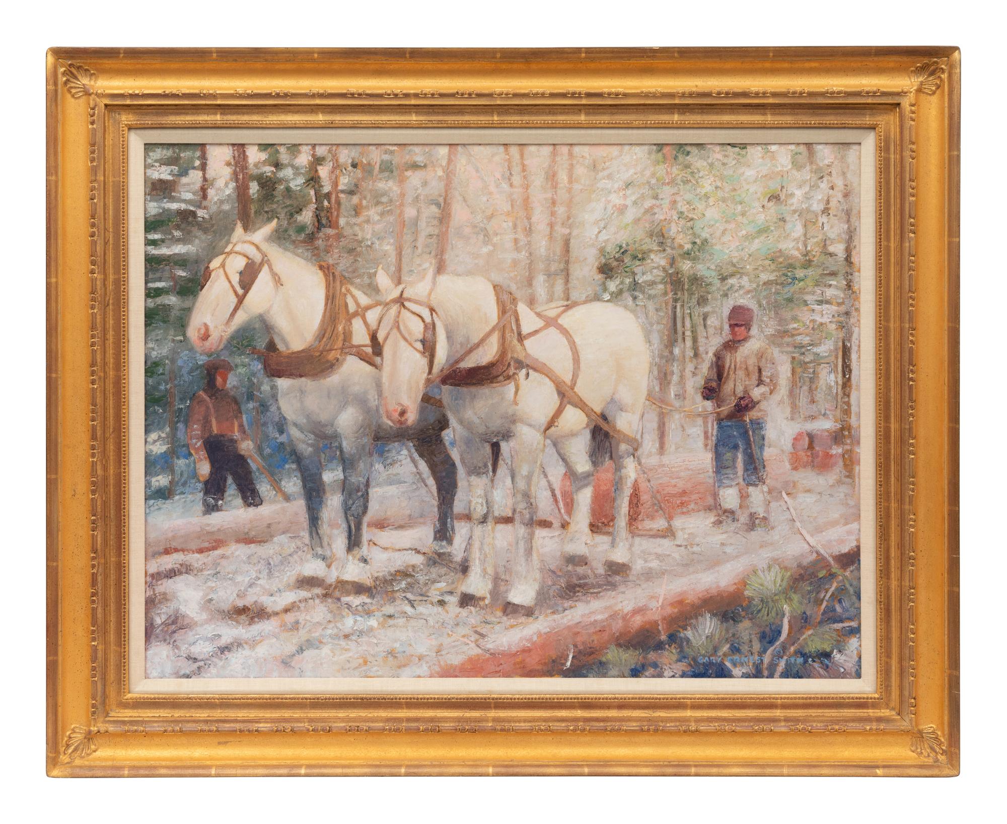 Gary Ernest Smith (American, b. 1942) — Skidding Logs