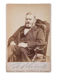 [GRANT, Ulysses S. 1822-1885)]. HOUSEWORTH, photog. Cabinet card of U.S. Grant. San Francisco, CA.