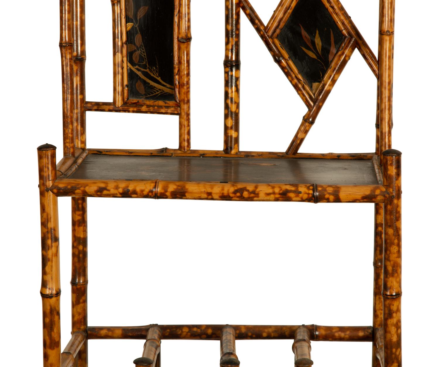 A Herter Brothers Style Bamboo Canterbury/Writing Desk