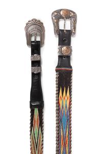 Two Western Style Horse Hair Belts Length of largest 45 inches