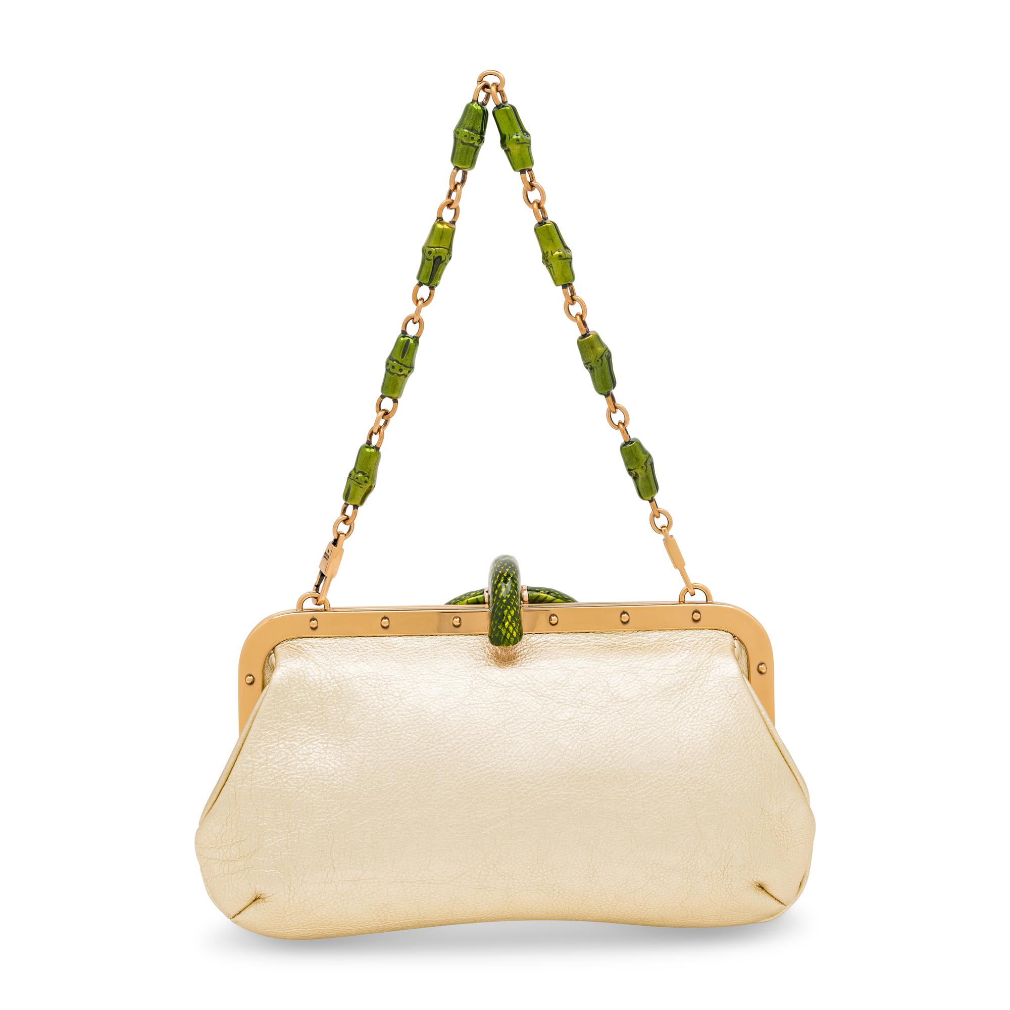 Gucci by Tom Ford, Snake Bag in Gold Leather