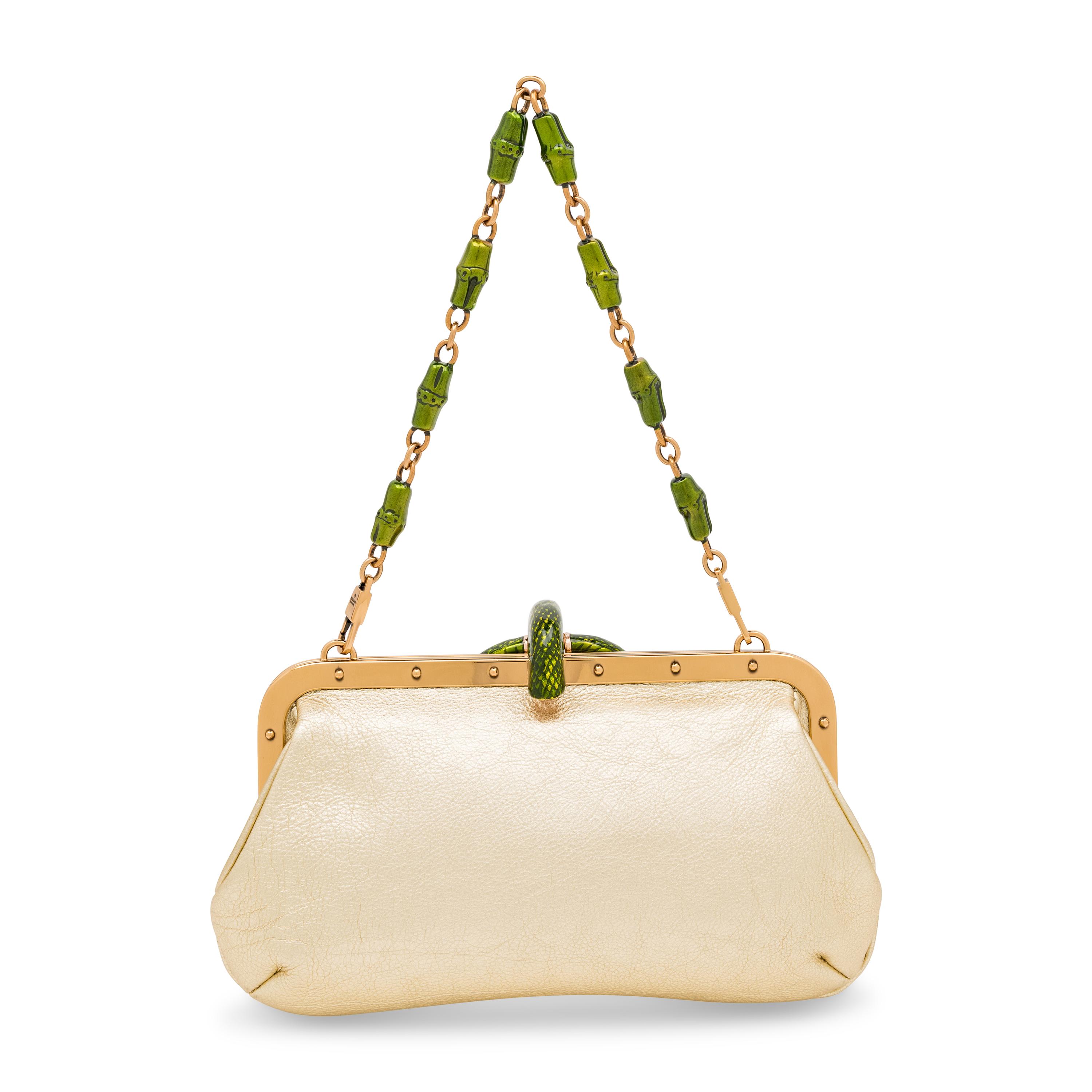 Gucci by Tom Ford, Snake Bag in Gold Leather