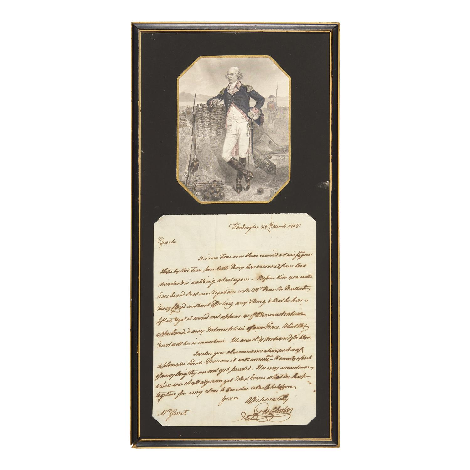 [Americana] Clinton, George. Autograph Letter, signed