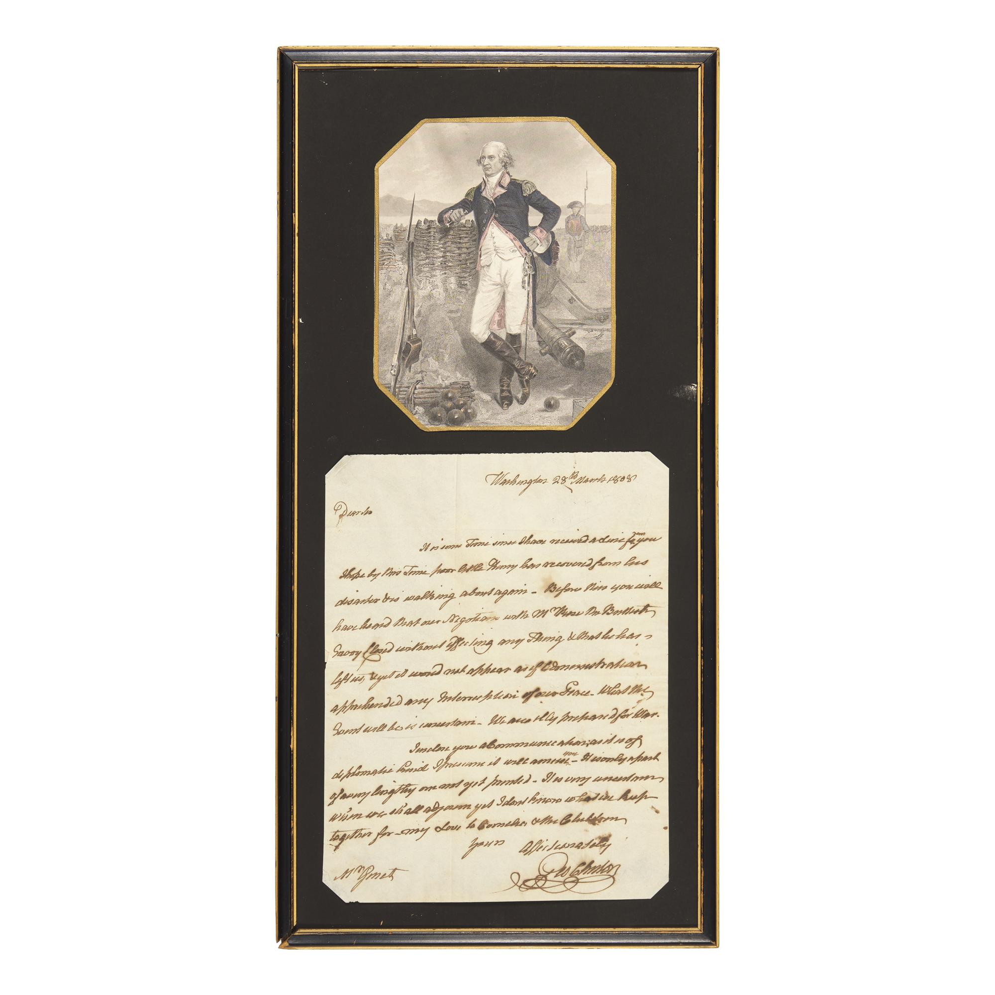 [Americana] Clinton, George. Autograph Letter, signed