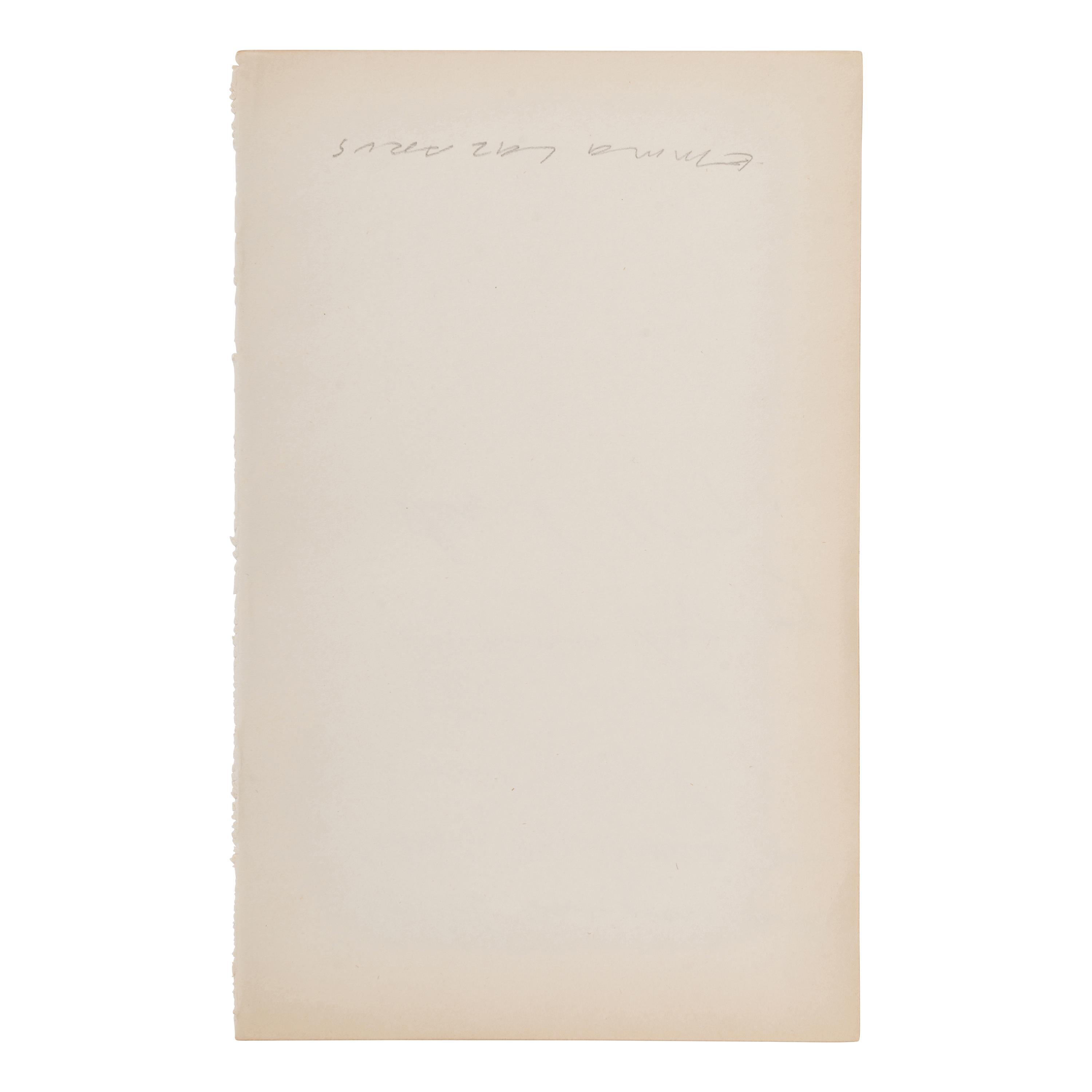 Lazarus, Emma (1849-1887). Autograph quotation signed ("Emma Lazarus"), 6 December 1877.