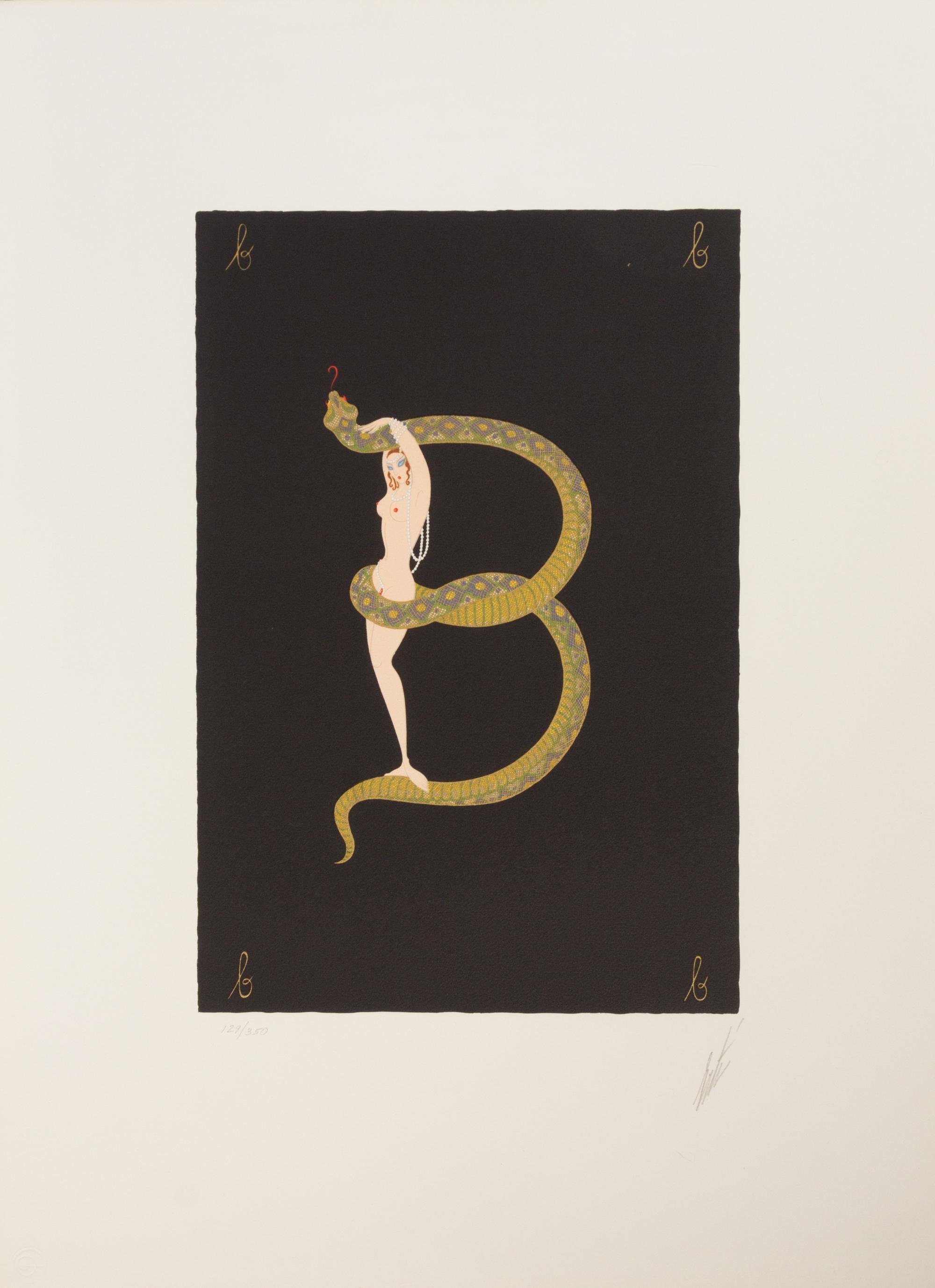 Erte (Romain de Tirtoff), (French, 1892-1990), a complete Alphabet Suite, 1976 comprising 26 individual letters and one title page, 27