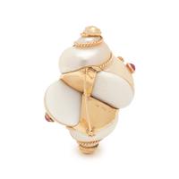 MAZ, SHELL AND MULTIGEM BROOCH