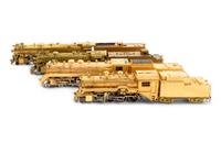A Group of Four Brass HO-Gauge Locomotives and Tenders