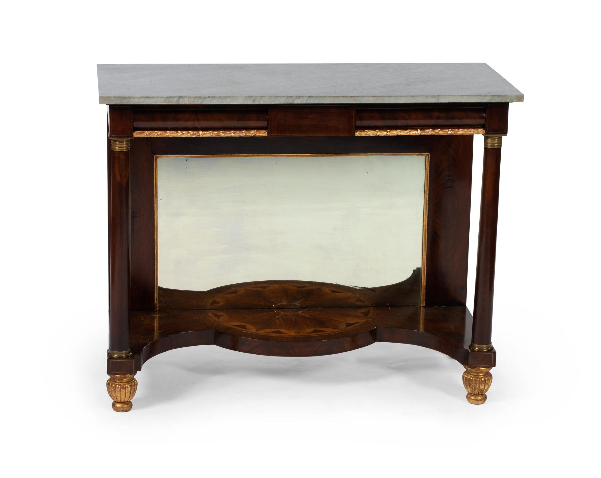 A Continental Marble-Top Pier Table