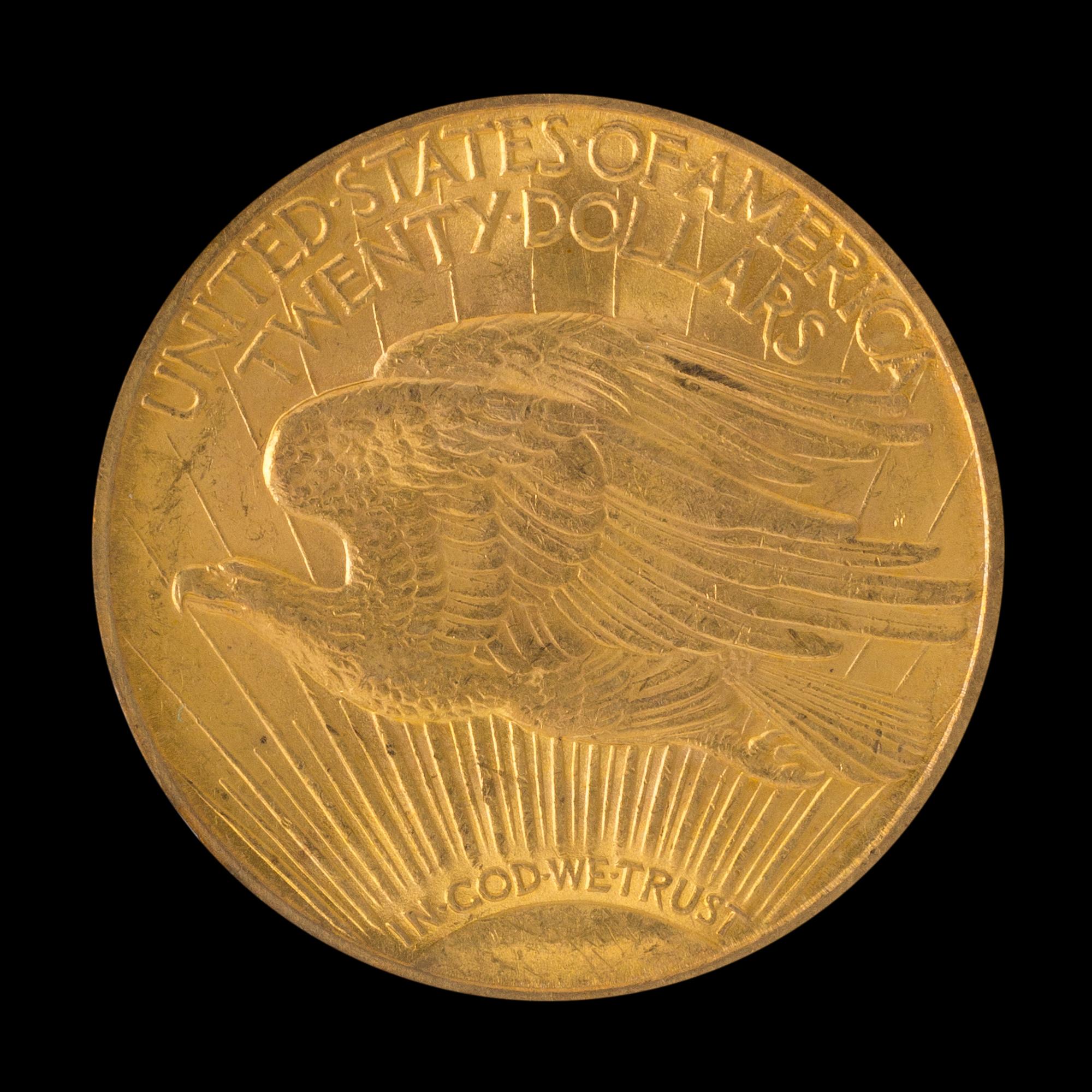 A United States 1909/8 St. Gaudens $20 Gold Coin