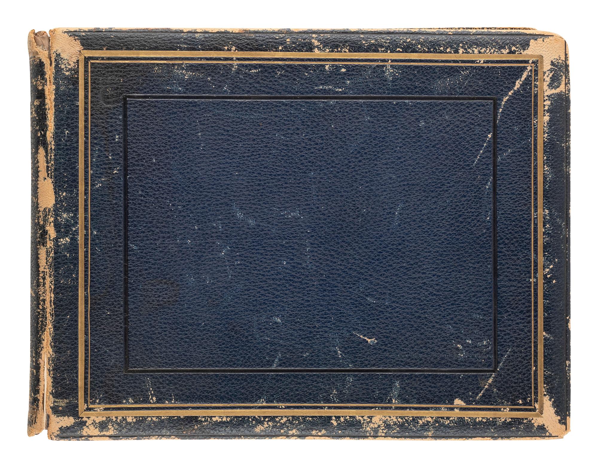 [EARLY PHOTOGRAPHY] Album containing albumen prints of Egyptian scenes and landmarks by various photographers.