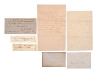[CIVIL WAR]. 12 signatures of Union and CSA officers & personalities, incl. SHERIDAN & BEAUREGARD.