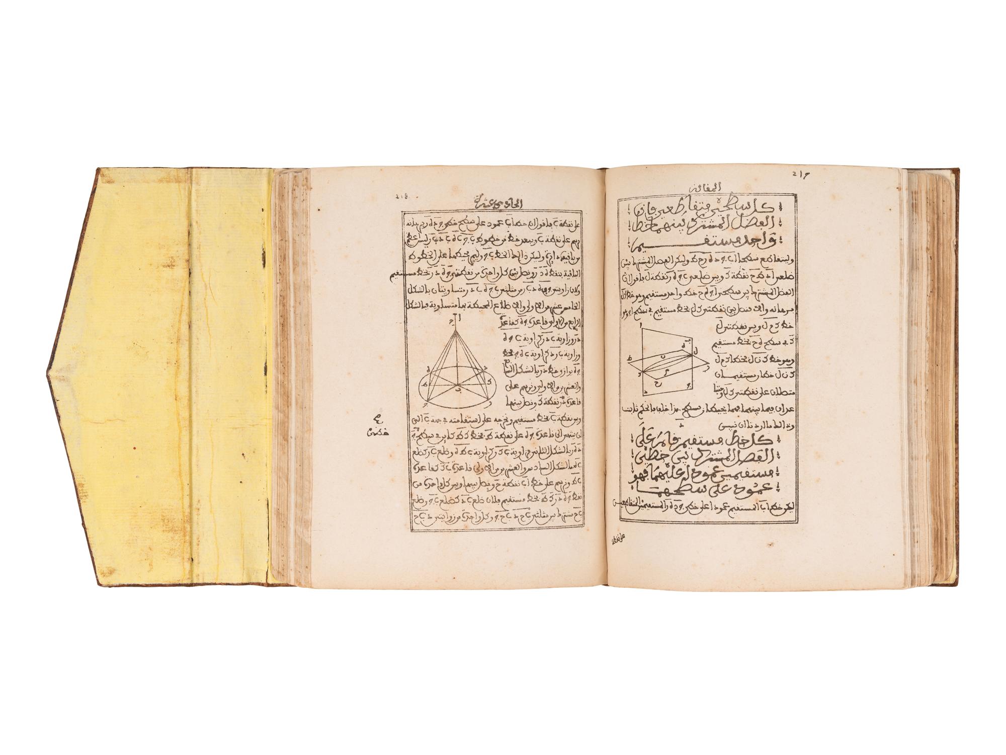 [GEOMETRY]. TUSI, Nasir al-Din (1201-1274). [Commentary on Euclid's Elements]. Fes, Alawi Morocco, 12 Shawwal AH 1293/1 November 1876 A.D.