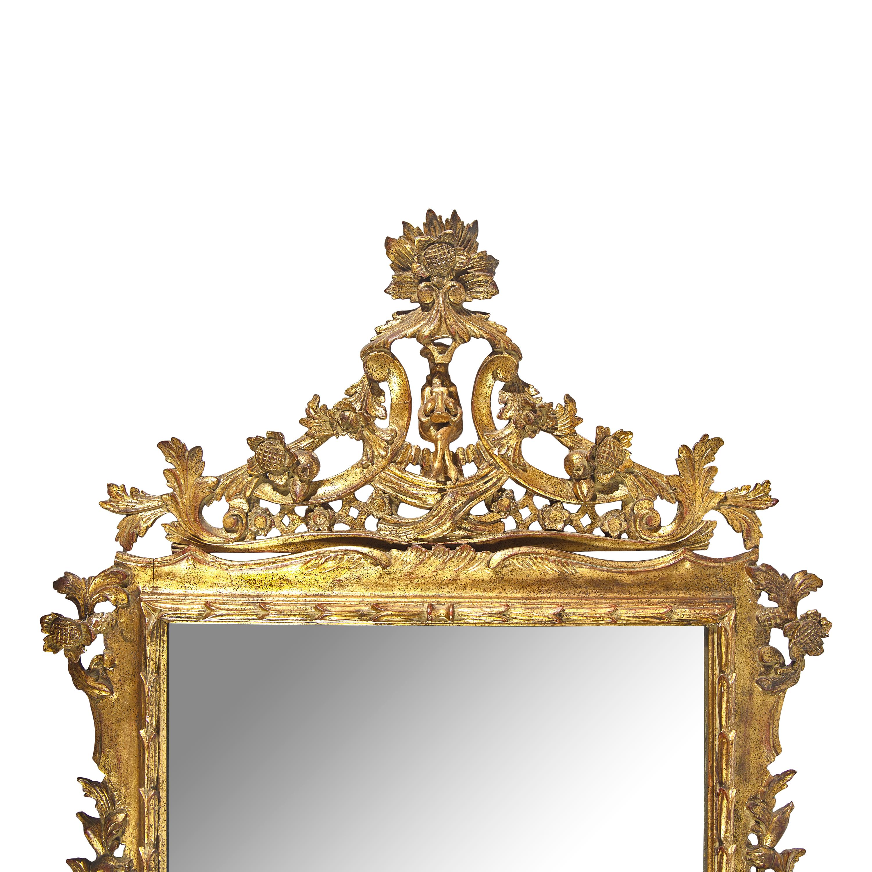 A George III Style Carved Giltwood Mirror