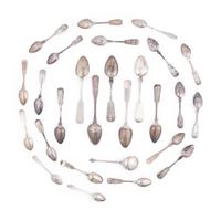 A Collection of Forty-Eight American Coin Silver Spoons