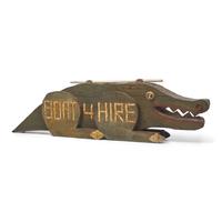 A Found Object Alligator-Form Trade Sign