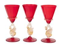 A Collection of Venetian Glass Table Articles