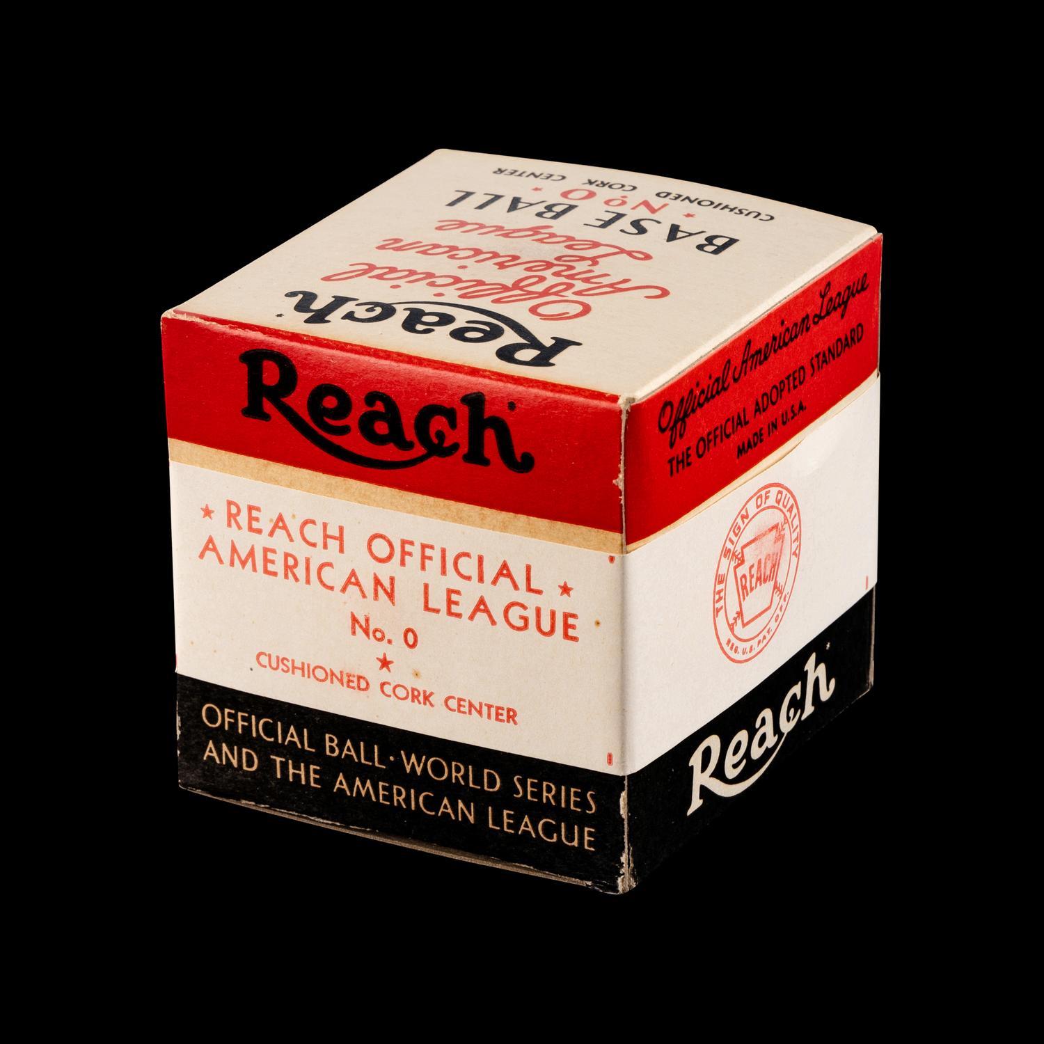 An Original, Unused 1940s Reach Official American League Baseball in Sealed Box