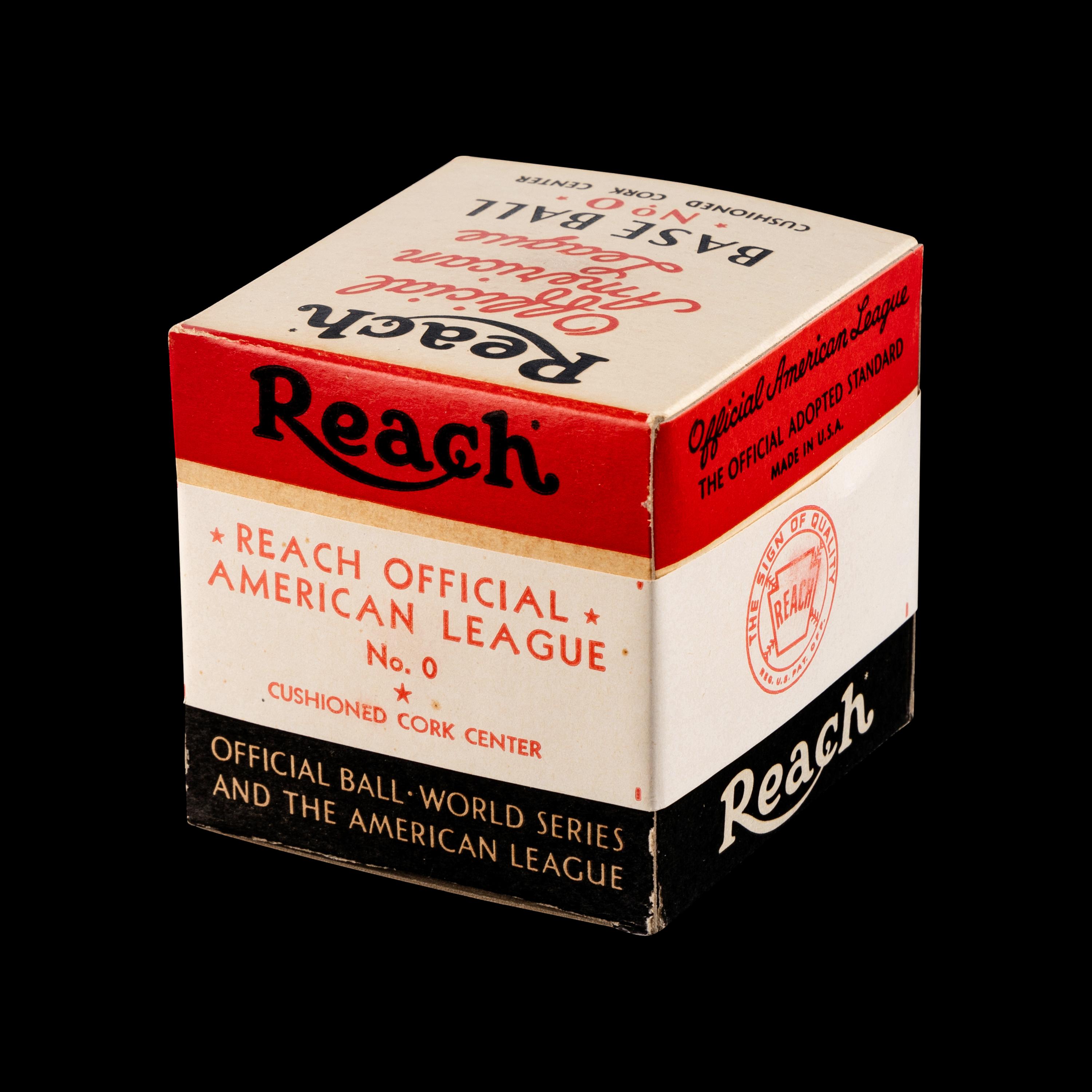 An Original, Unused 1940s Reach Official American League Baseball in Sealed Box