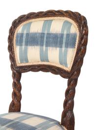 A Pair of French Faux Bois-Carved Side Chairs