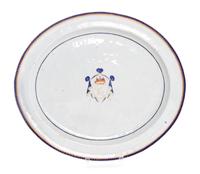 A Chinese Export Porcelain Armorial Platter Width 20 1/4 inches. — LATE 18TH CENTURY