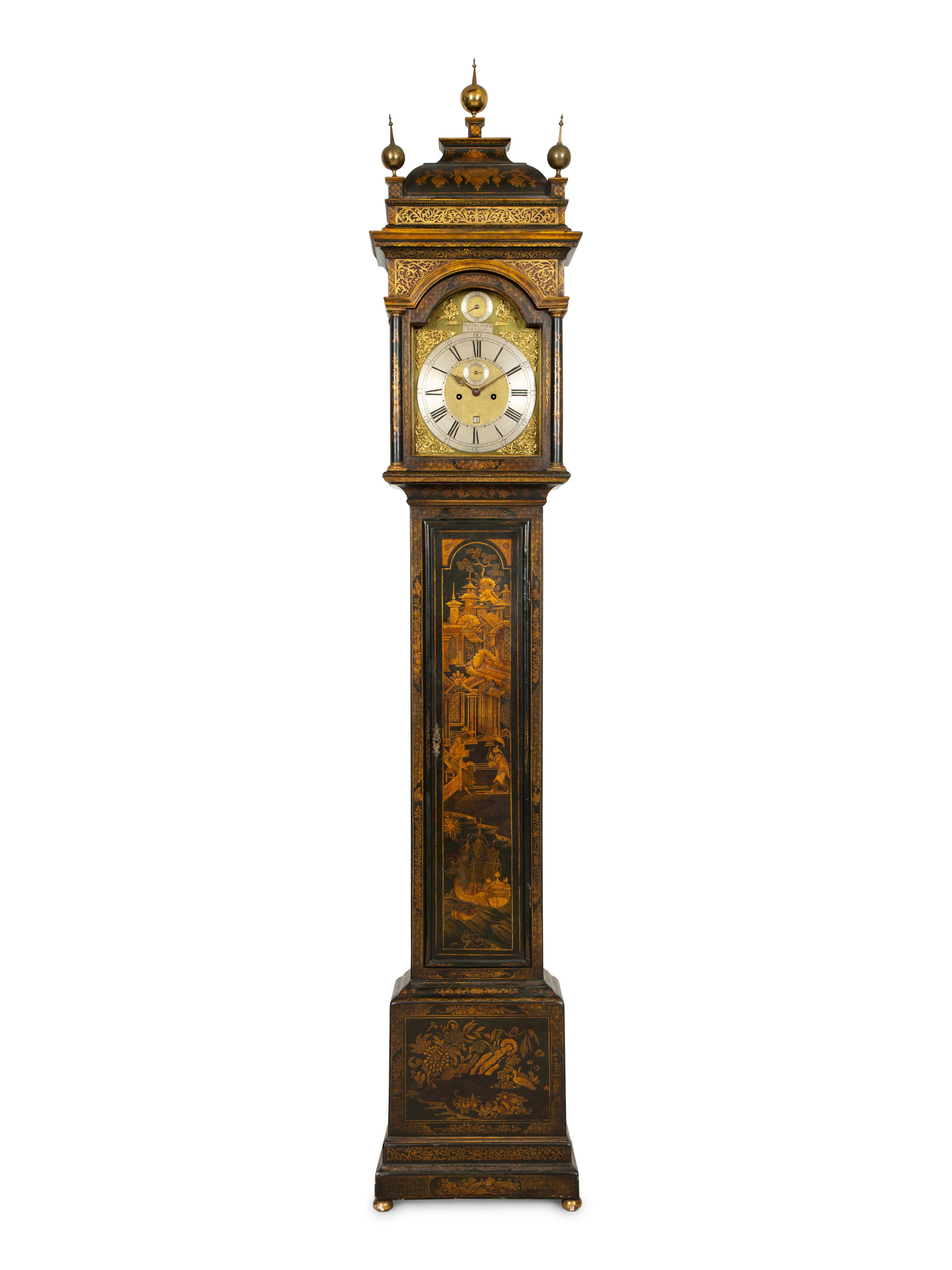 A George I Green Japanned Longcase Clock