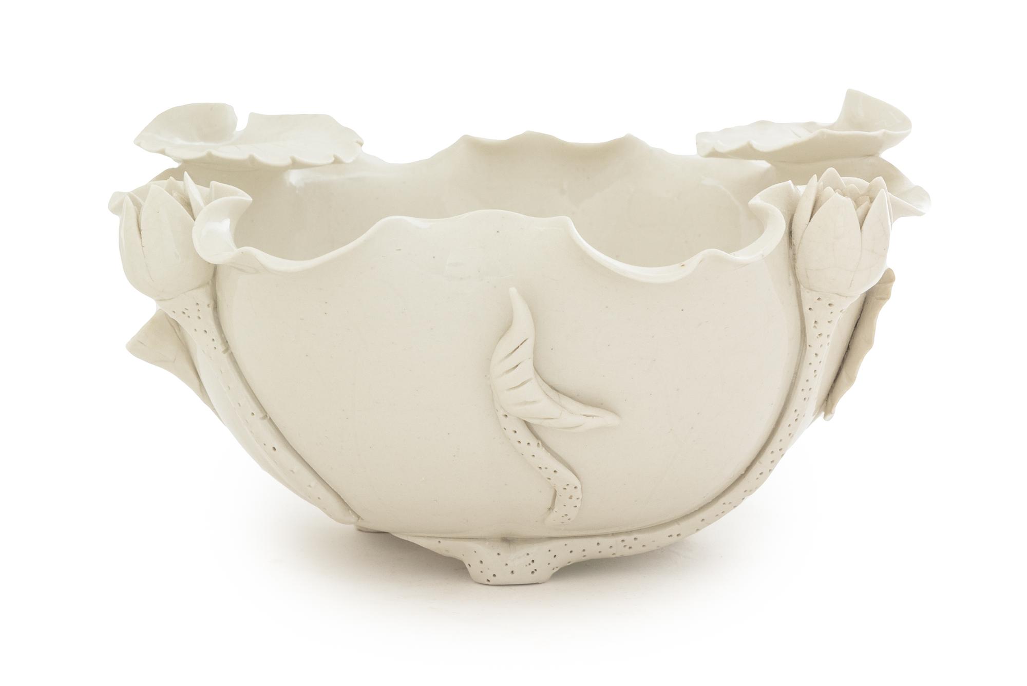 A Blanc-de-Chine Porcelain Bowl Diameter 8 1/4 inches.