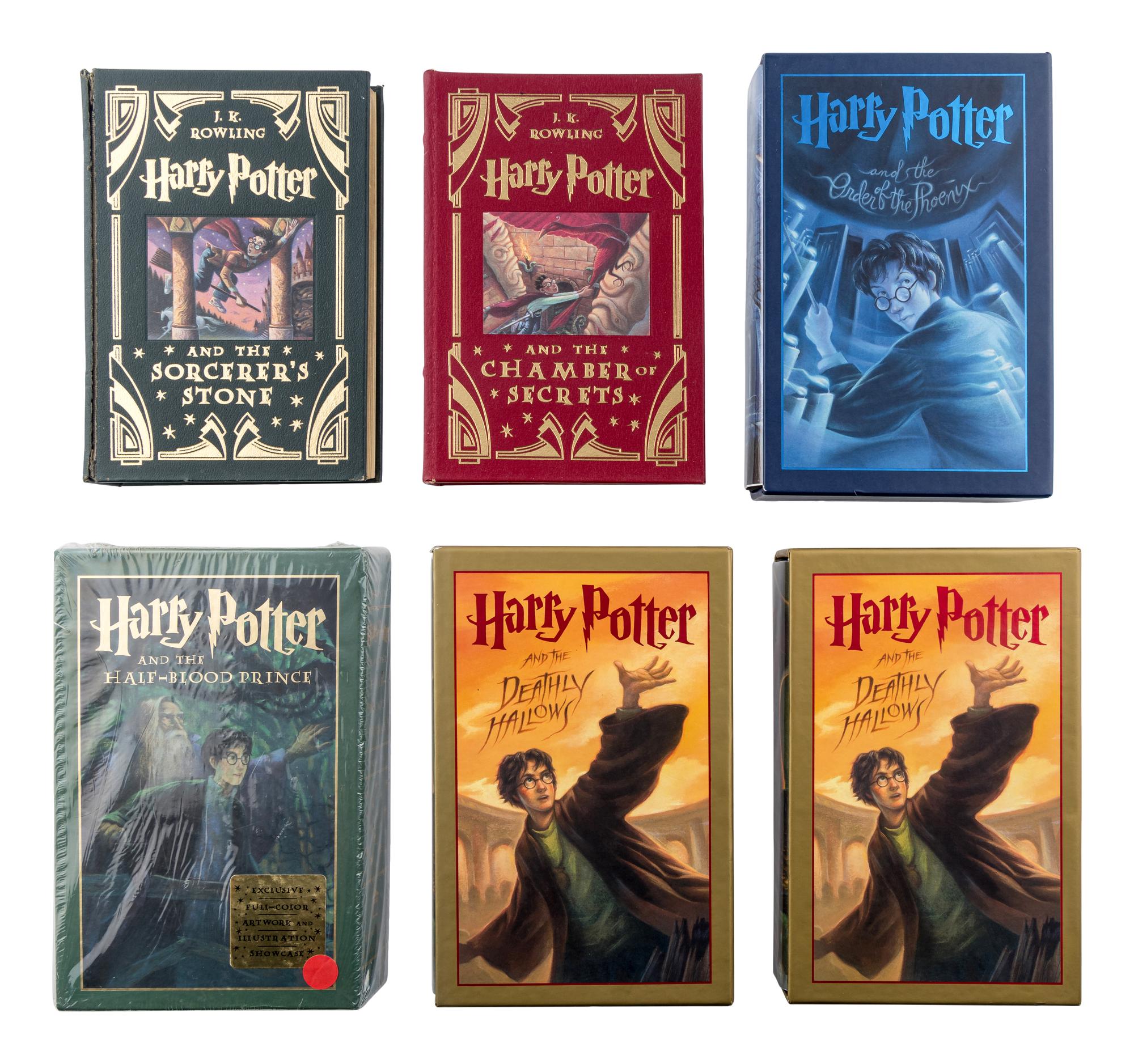 ROWLING, J.K. (b. 1965). A group of 6 works from Rowling’s Harry Potter series, ALL FIRST AMERICAN COLLECTOR’S OR FIRST AMERICAN DELUX EDITIONS, comprising: