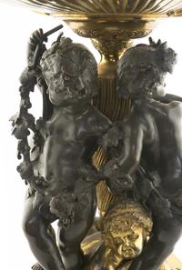 A Napoleon III Bronze Figural Centerpiece