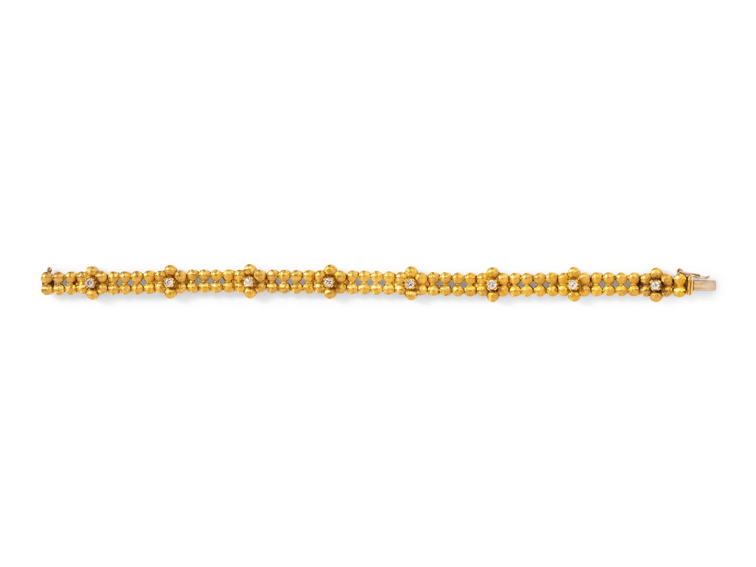 YELLOW GOLD AND DIAMOND BRACELET