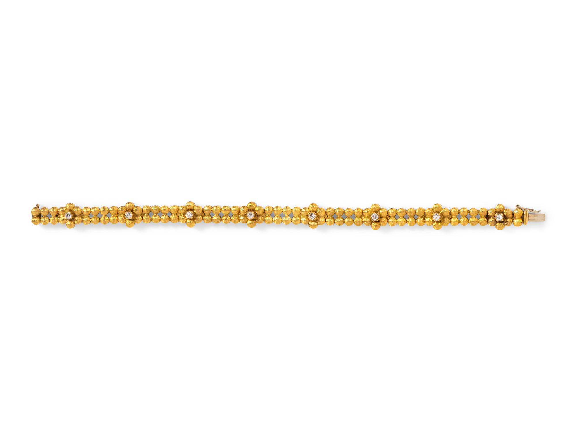 YELLOW GOLD AND DIAMOND BRACELET