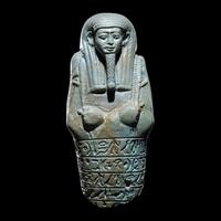 An Egyptian Faience Ushabti for Wah-Ib-Re-Sa-Neith