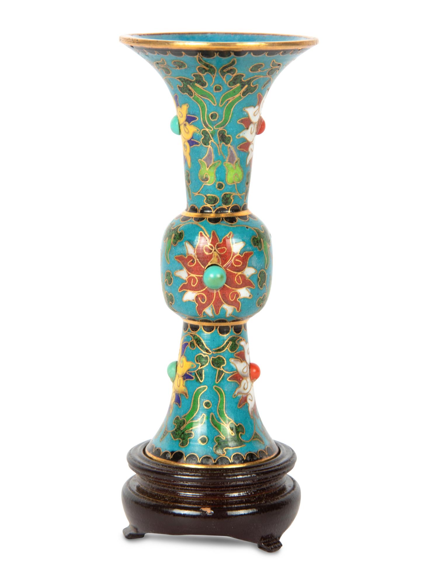 Ten Chinese Cloisonné Enamel Vases