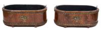 A Pair of French Empire Style Gilt Metal Mounted Mahogany Jardinieres Height 13 3/4 x width 35 1/2 x depth 19 1/2 inches. — 19TH CENTURY