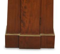 A Biedermeier Mahogany and Gilt Bronze Obelisk Clock