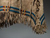 Sioux Girl's Beaded Hide Dress, Leggings, and Moccasins